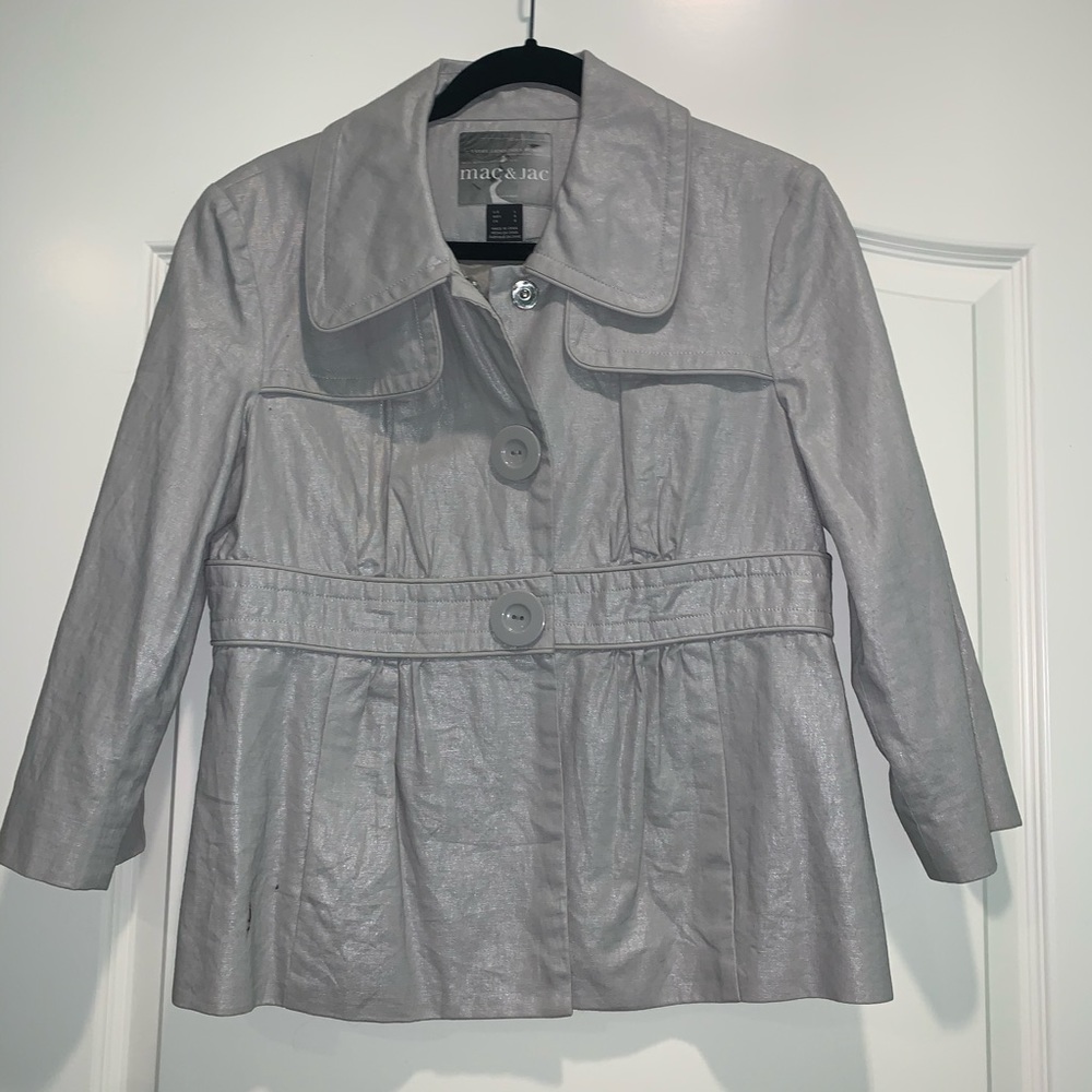 Mac & Jac Silver Pea Coat